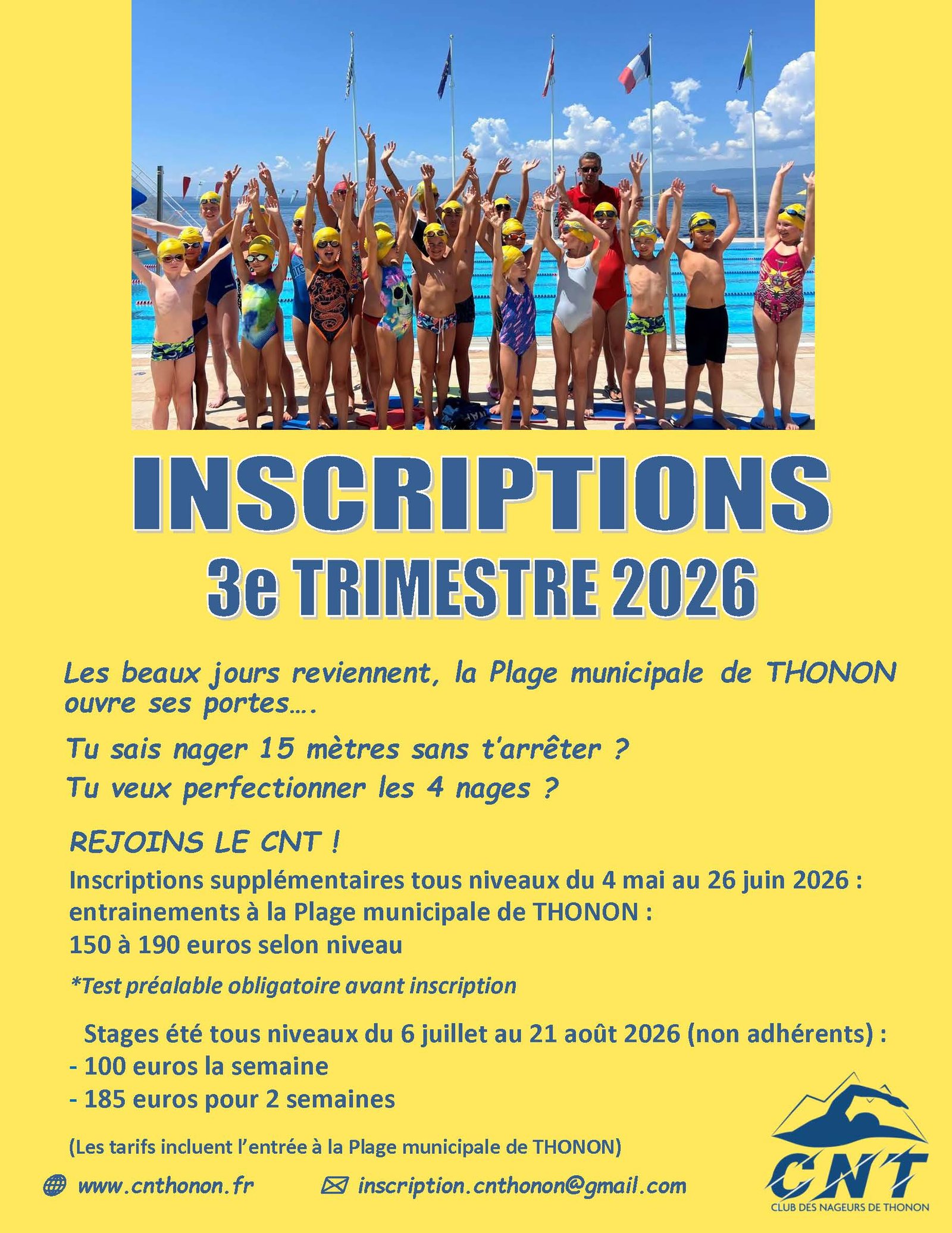 Inscriptions 3e trim 2026